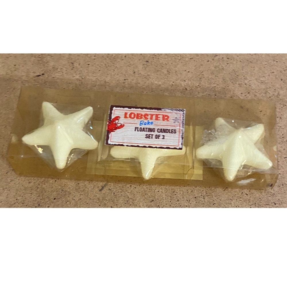๐ค Lobster Bake Star Fish Floating Candles Set - Picture 1 of 3